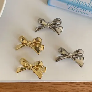 Metall Schleife Haarklammer süßer cooler kleiner Ponyclip Seitenhaarspangen für Frauen