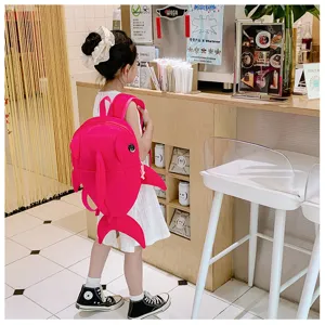 Süßer rosa Haifisch Rucksack für Kinder, stilvolles und lustiges Wal Design Freizeit.