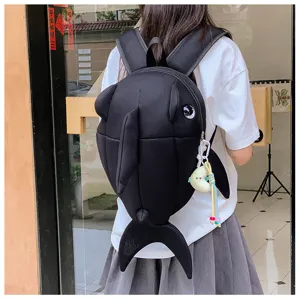 Niedlicher Haifisch Rucksack Große Kapazität Reiserucksack für Damen Herren Trend Schulranzen
