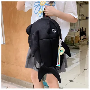 Süßer Hai Rucksack große Kapazität Wal Schultasche lässiger Reise Rucksack für Studenten