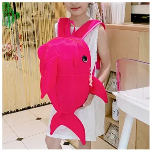 Rosa Hai Rucksack Wal Design süße Schultasche große Kapazität Kinder Reiserucksack