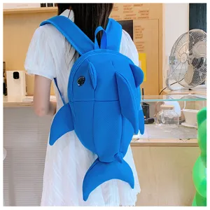 Süßer Haifisch Rucksack für Damen und Herren, große Kapazität, stylische Schultasche für Reise.
