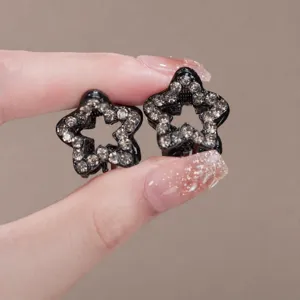 Mini pince a cheveux etoile strass metal accessoire de coiffure femme brillant frange pince
