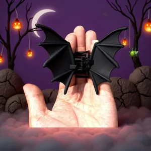 Pince à cheveux aile de chauve-souris gothique style punk accessoires Halloween femme