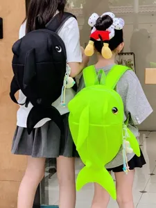 Süßer Hai-Form Rucksack Große Kapazität Tier-Reisetasche Neuheit Wal-Schultasche Für Herren Damen Lässig Polyester Street Trend Outdoor Rucksack