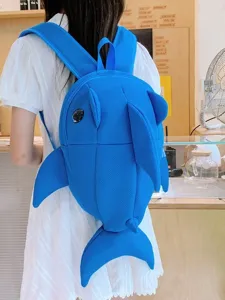 Niedlicher blauer Hai Rucksack Freizeit Mode Reise Schultasche fuer Jugendliche Alltag