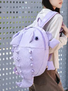 Niedlicher Stern Cartoon Hai Rucksack für Studenten, lustiger Freizeit Reiserucksack Modell.