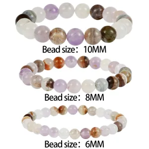 Kleurrijke edelsteen kralen stretch armbanden verkrijgbaar in 10mm 8mm 6mm maten mode sieraden