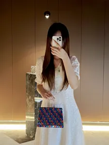 Stunning colorful crystal beaded evening handbag, perfect for parties and elegant events.