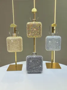 Sparkling rhinestone evening clutch bag luxury crystal party purse for women wedding dress