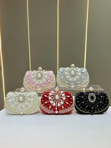 Elegante Perlen Strass Abendtasche Luxus perlenbesetzte Handtasche fur Damen Party Hochzeitskleid.