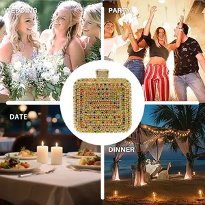 Luxury rhinestone evening clutch bag sparkling crystal party purse for women wedding
