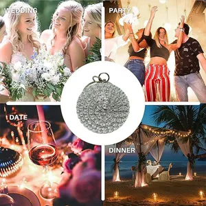 Detailed view of the sparkling rhinestone rose ball evening clutch bag for party and wedding.