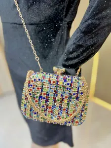 Rhinestone Evening Clutch Bag Crystal Crossbody Purse Luxury Handbag For Women Party