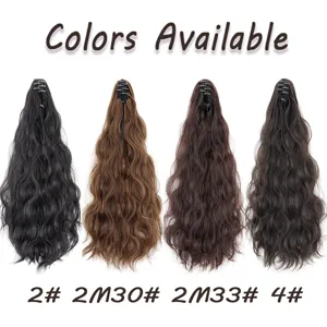 Synthetic Claw Ponytail Hair Extension Wavy Long Hair Piece Available in 4 Colors