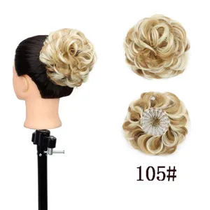 Synthetisches Haarteil Dutt Zopfklaue Locken Blond Strähnchen Haarteile Haarverlängerung
