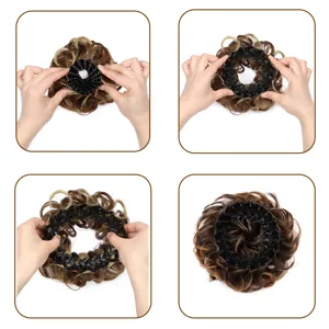 Synthetisches Haar Dutt Claw Extension lockiges Haarteil für den täglichen schönen Look