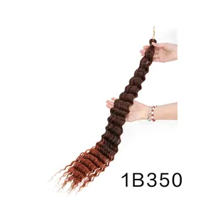 Deep Wave Synthetisches Haar Bulk Extension 1B350 Farbe Langes Lockiges Haarteil