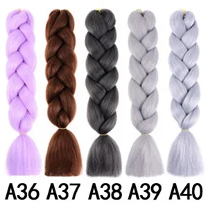 Synthetic jumbo braid hair extensions colorful dreadlocks braiding hair for DIY styling