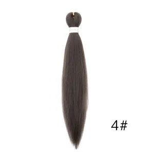 Detailed view of synthetic braiding hair extension, 20-inch low temperature fiber, 4# color.