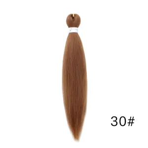 20 Inch Synthetic Braiding Hair Pre Stretched Crochet Braid Low Temperature 30#