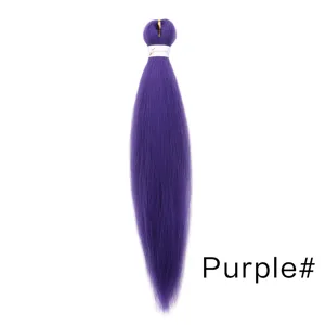 Detailed close-up view of the 20-inch purple synthetic braiding hair strand. Perfect for styles.