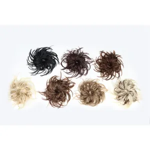 Synthetic hair scrunchie messy bun hair extension curly hair piece for women styling