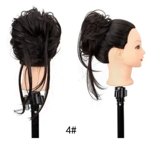 Chignon sintetico per capelli con ciocche lunghe per acconciature spettinate, look naturale.