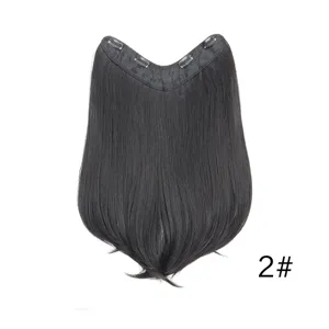Women U-part hair extension synthetic long wavy clip-in hair piece volumetric natural look