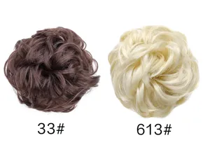 Chignon capelli sintetici ricci posticcio 33# 613# fibra alta temperatura accessorio per capelli