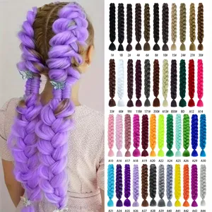 Jumbo Braid Hair African Long Braids Hip Hop Synthetic High Temperature Fiber Wig Braiding Hair Extensions