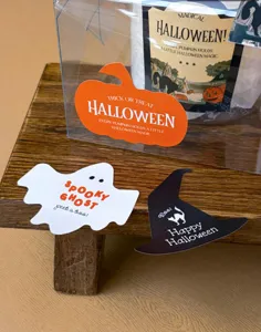 Halloween shaped stickers set pumpkin ghost hat spooky waterproof decorative decals for party