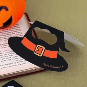 Halloween witch hat paper handle card gift packaging decorative card header display