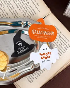 Halloween spooky ghost pumpkin witch hat adhesive sticker decals for holiday party decor 6pcs