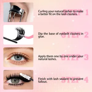 DIY Einzelwimpern-Verlängerungs-Anleitung mit Schritt-für-Schritt-Guide für Cluster-Wimpern.