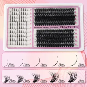 DIY μεικτές μεμονωμένες επextensions βλεφαρίδων φυσικά τούφες για νεράιδες 10-20mm