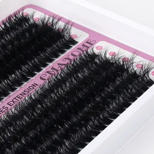 DIY μεμονωμένες τούνφες extensions βλεφαρίδων, φυσικές πυκνές ψεύτικες βλεφαρίδες σε δίσκο.