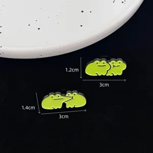 Cute frog couple enamel pins cartoon metal brooch aesthetic apparel accessories gift