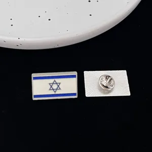 Israel vlag geemailleerde speld zinken legering metalen badge nationale embleem