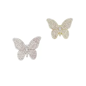 Strass vlinder broche kristal speld elegante mode accessoires voor dames kleding dragen