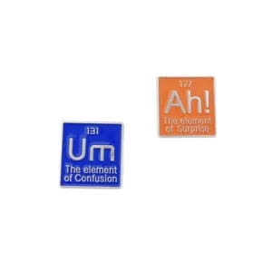 Periodiek systeem element emaille speldjes grappige wetenschap broches voor rugzakken