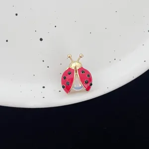 Creatieve Lieveheersbeestje Broche Zinklegering Strass Insect Pin Mode Kleding Accessoires Voor Dames Heren Sieraden