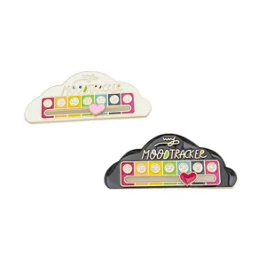 Creative mood tracker enamel pin metal brooch badge for clothes and bags accessories.