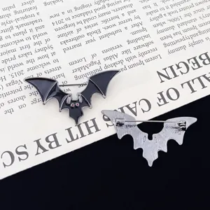 Halloween bat brooch pin enamel devil wings gothic clothing accessories party fashion jewelry