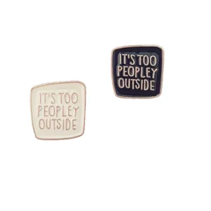 Creative metal enamel lapel pin cute letter badge fashion clothing accessories gift