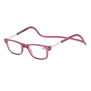 Gafas de lectura plegables magnéticas con diseño de cuello, portátiles y prácticas para el uso diario.
