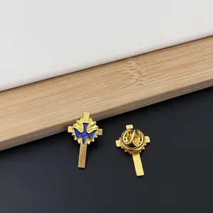 Metal dove cross brooch pin fashion apparel accessories collar pin badge jewelry gift