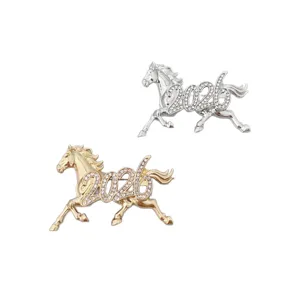 2026 Year of the Horse rhinestone brooch fashion elegant apparel accessory jewelry pin decor