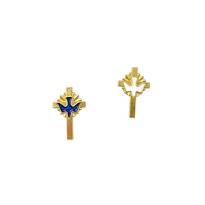 Metal peace dove cross brooch pin fashion clothing accessory lapel jewelry for women