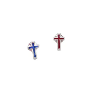 Metal cross enamel brooch badge lapel pin alloy fashion clothing accessories jewelry item